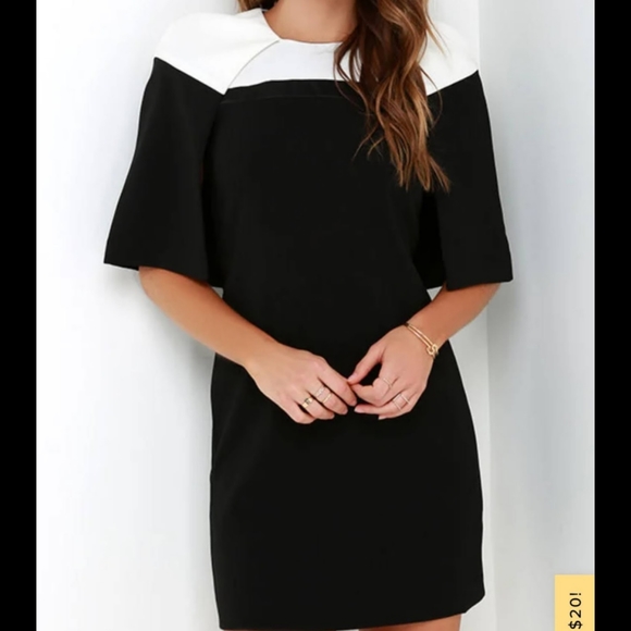 Elliatt Vatican black and white cape dress! Worn once! - Picture 1 of 5